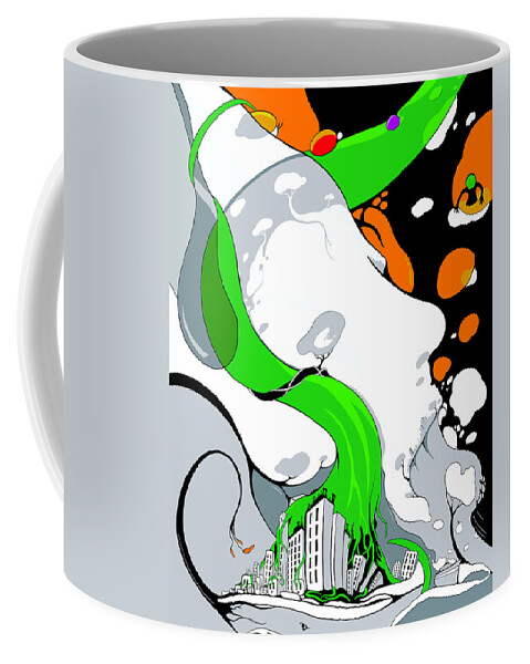 Avatar Coffee Mug featuring the drawing Atrophy of Consciousness by Craig Tilley