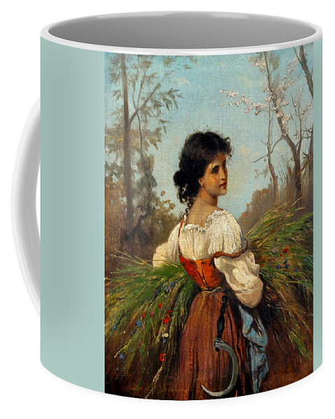 Attributed to Hermann David Salomon Corrodi Italian 1844 1905 Maid from the fields Coffee Mug by Artistic Rifki - Pixels