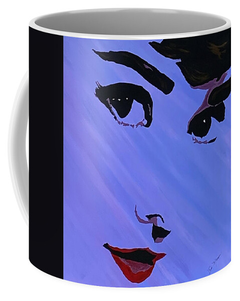  Coffee Mug featuring the painting Audrey Hepburn by Bill Manson