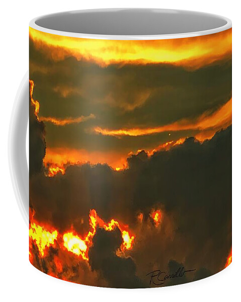 Sunsets Brillant Sunsets Chromatic Sunsets Summer Skys Summer Sunsets Coffee Mug featuring the photograph August Fire Sky 2020 by Ruben Carrillo