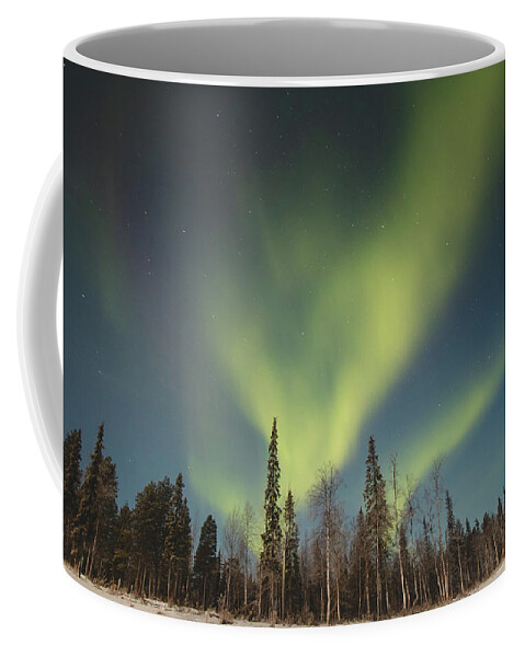 Aurora Borealis Coffee Mug featuring the photograph Dance of wild nature - Aurora borealis by Vaclav Sonnek