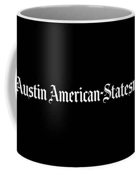 Austin Coffee Mug featuring the digital art Austin American-Statesman White Logo by Gannett Co