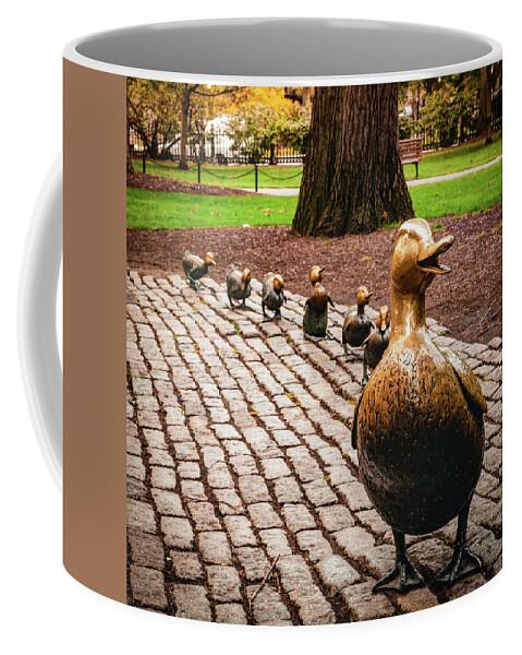Boston Public Garden Coffee Mug featuring the photograph Autumn at Make Way For Ducklings - Boston Massachusetts 1x1 by Gregory Ballos
