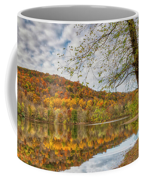 Ramapo Valley Reservation Coffee Mug featuring the photograph Autumn at Ramapo by Penny Polakoff