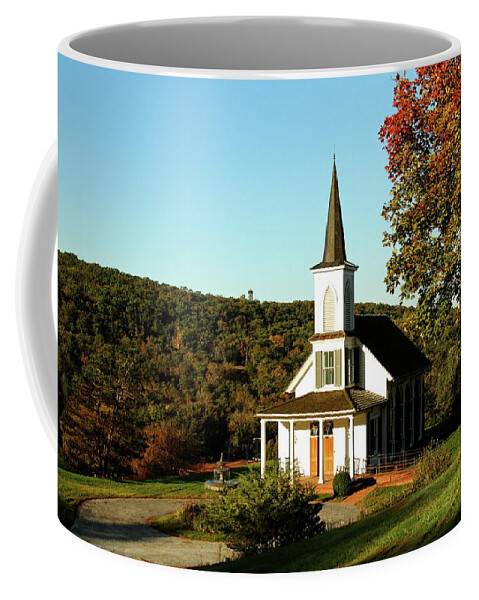 Table Rock Lake Coffee Mug featuring the photograph Autumn Chapel by Lens Art Photography By Larry Trager