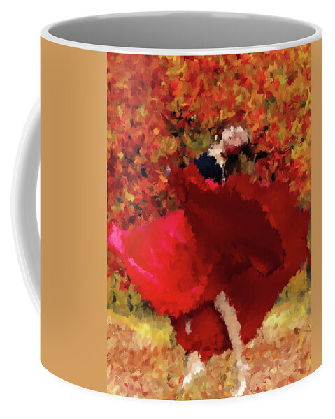 Dance Coffee Mug featuring the painting Autumn Dance by Alex Mir
