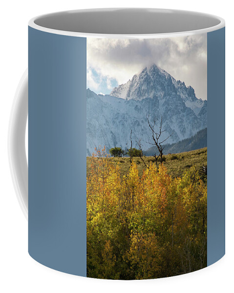 Colorado Coffee Mug featuring the painting Autumn Dreams by Aaron Spong
