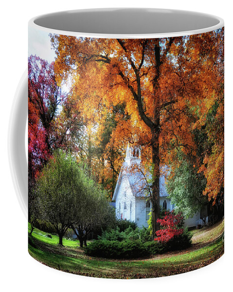 Landscape Coffee Mug featuring the photograph Autumn Evensong by Lois Bryan