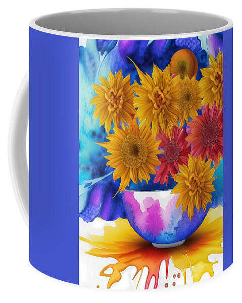 Still Life Coffee Mug featuring the photograph Autumn Flowers Still Life by Cate Franklyn