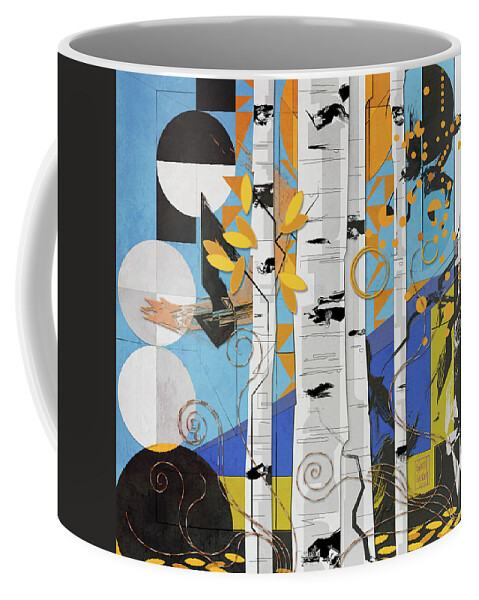 Autumn Coffee Mug featuring the digital art Autumn Geometry by Garth Glazier