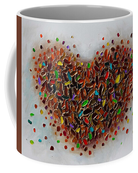 Heart Coffee Mug featuring the painting Autumn Heart by Amanda Dagg