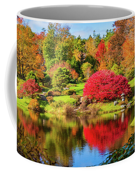 Garden Coffee Mug featuring the photograph Autumn in the Asticou Azalea Gardens, aine by Ann Moore