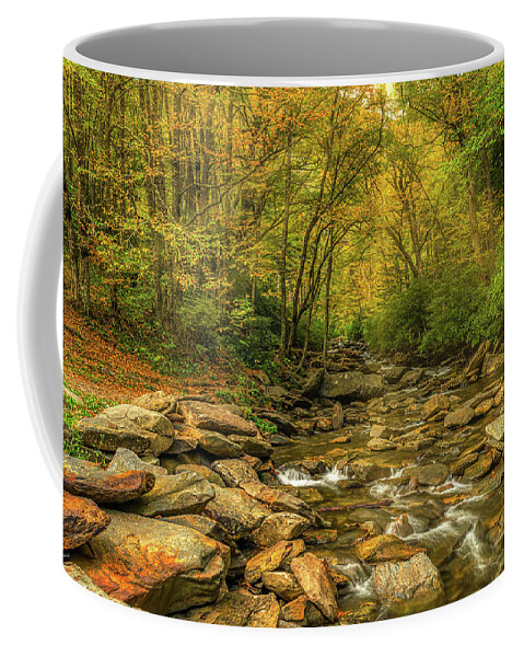 October Coffee Mug featuring the photograph Autumn on Laurel Creek by Kenneth Everett