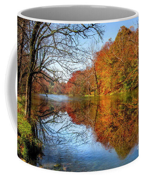 Holston River Coffee Mug featuring the photograph Autumn on the South Fork by Shelia Hunt