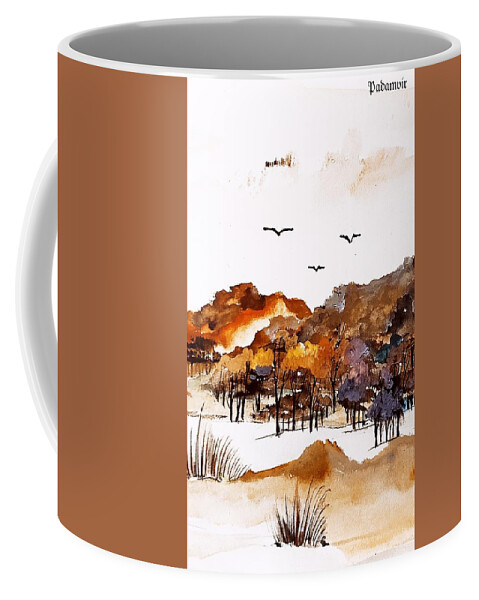 Landscape Coffee Mug featuring the painting Autumn by Padamvir Singh