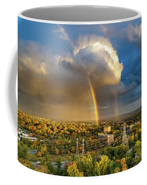 Bronxville Coffee Mug featuring the photograph Autumn Rainbow by Kevin Suttlehan