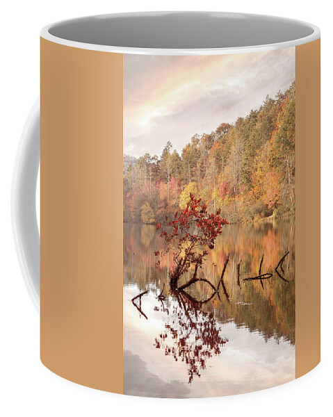 Carolina Coffee Mug featuring the photograph Autumn Red Country Reflections by Debra and Dave Vanderlaan
