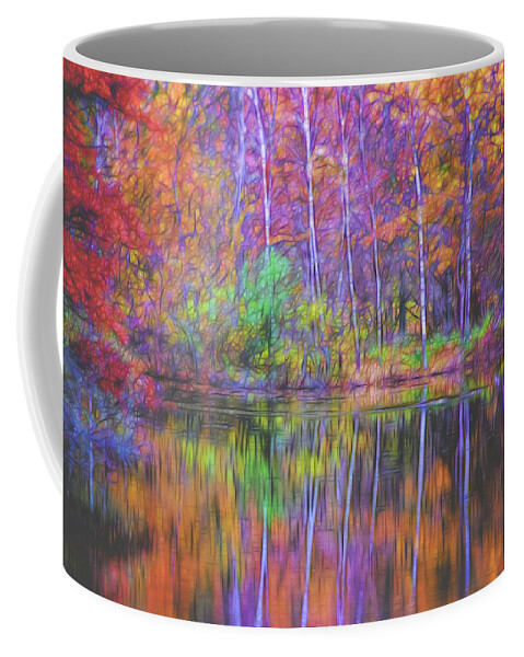 Lake Reflection Coffee Mug featuring the photograph Autumn Reflection II by Tom Singleton