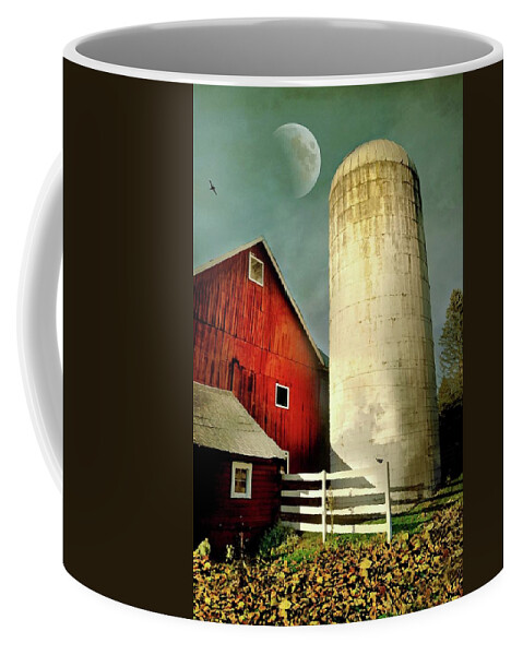 Autumn Landscape Coffee Mug featuring the photograph Autumn Silo by Diana Angstadt