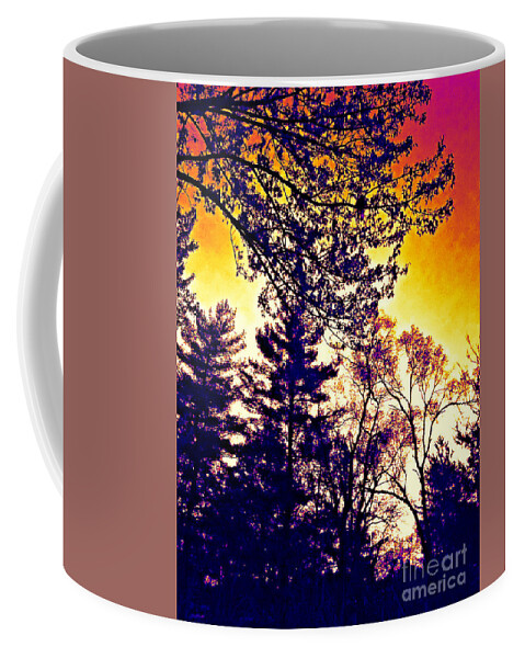 Landscape Coffee Mug featuring the photograph Autumn Sunrise Abstract - Thermal Effect by Frank J Casella