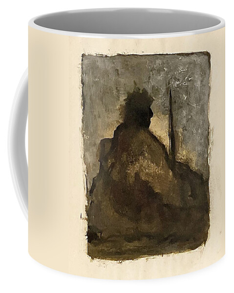 Sitting Coffee Mug featuring the painting Autumn thoughts by David Euler
