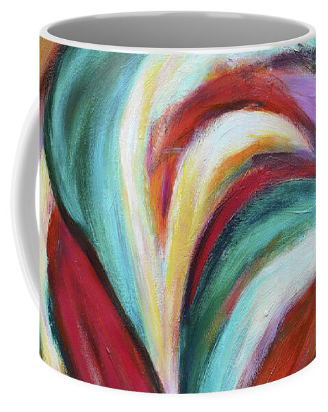 Abstract Coffee Mug featuring the painting Autumnal by Maria Meester