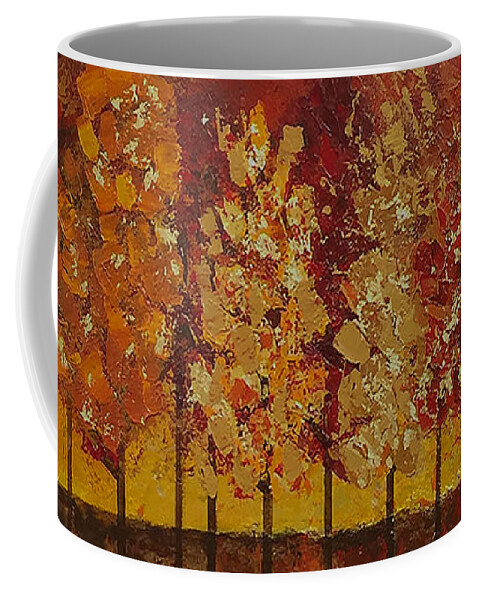 Fall Coffee Mug featuring the painting Autumn's Crowning Glory by Linda Bailey