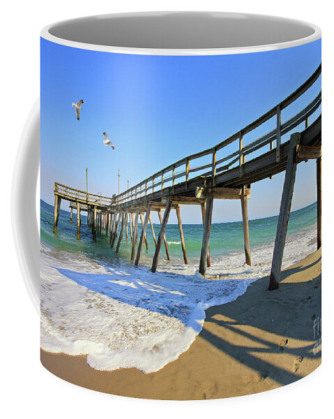 Ocean Coffee Mug featuring the photograph Avalon Pier by Geoff Crego