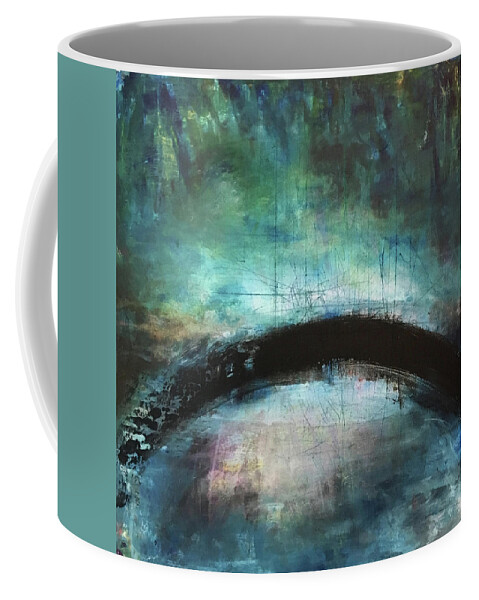 Abstract Art Coffee Mug featuring the painting Awe Surrenders by Rodney Frederickson