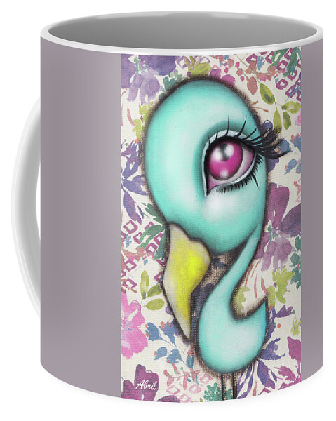 Whimsical Coffee Mug featuring the painting ax by Abril Andrade