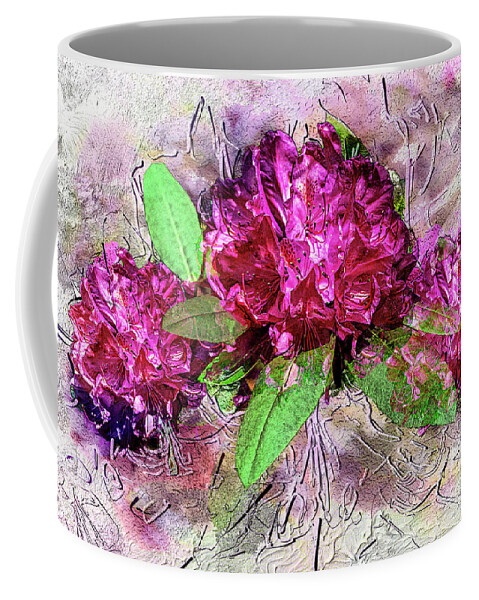 Digital Coffee Mug featuring the digital art Azalea Bunch by Anthony Ellis