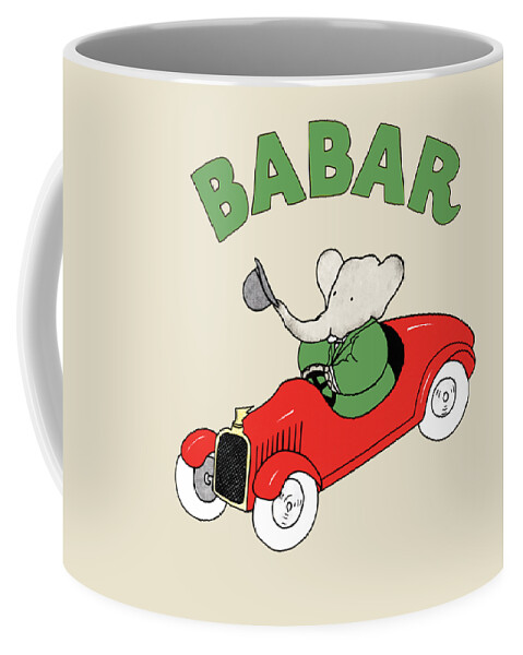 Babar driving a car Coffee Mug by Brunhoff - Fine Art America