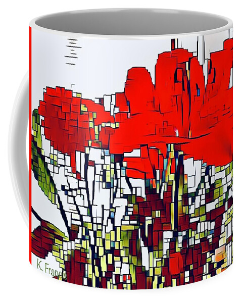 Flowers Coffee Mug featuring the digital art Baby, It's Cold Outside by Karen Francis