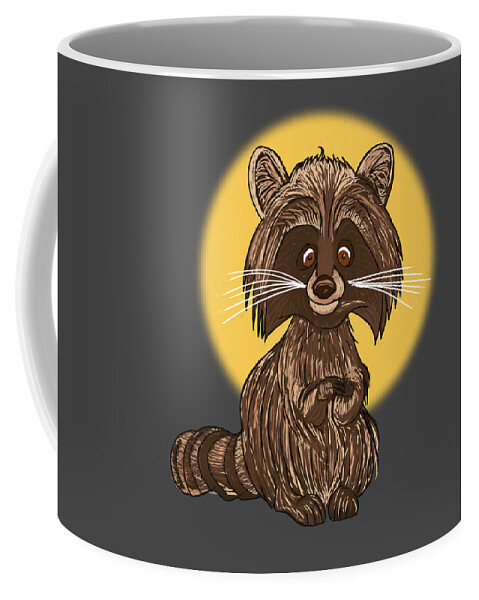 Raccoon Coffee Mug featuring the digital art Baby Raccoon by John Haldane