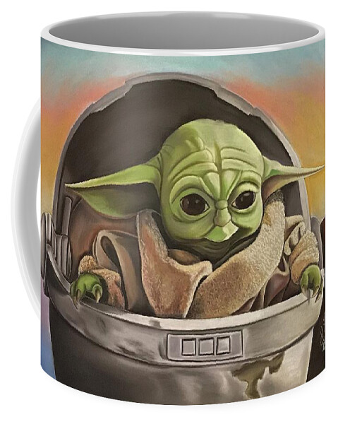 Baby Yoda Coffee Mug by Steven Santee - Pixels