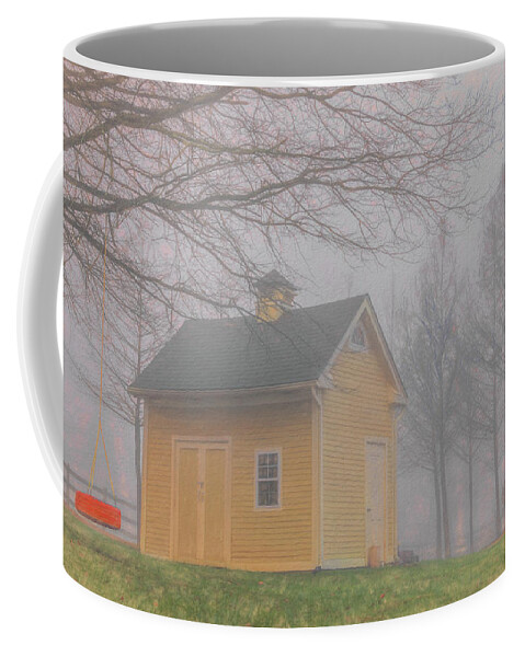 Foggy Coffee Mug featuring the photograph Very Close to Home in November by Marcy Wielfaert