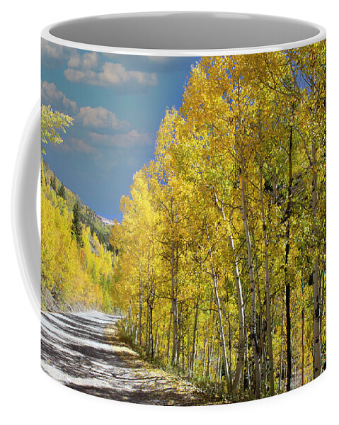Nature Coffee Mug featuring the photograph Backlit Aspens by Steve Templeton