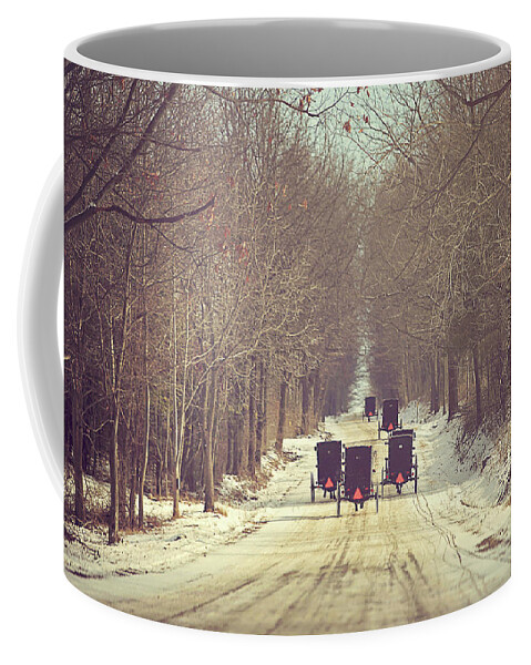 Scenic Coffee Mug featuring the photograph Backroad Buggies by Carrie Ann Grippo-Pike