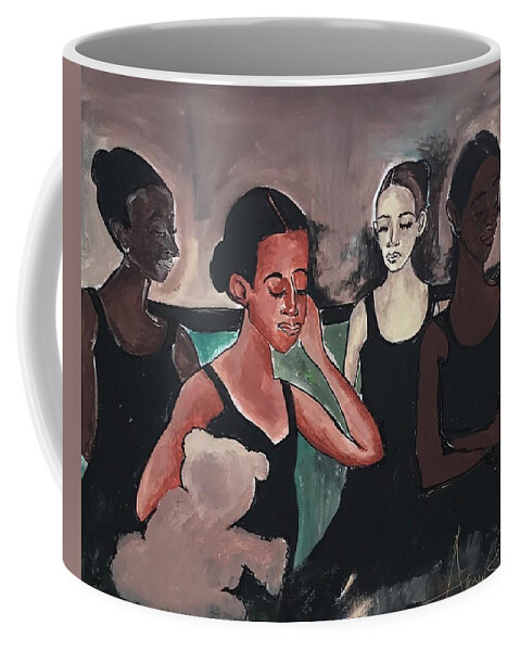  Coffee Mug featuring the painting Backstage by Angie ONeal