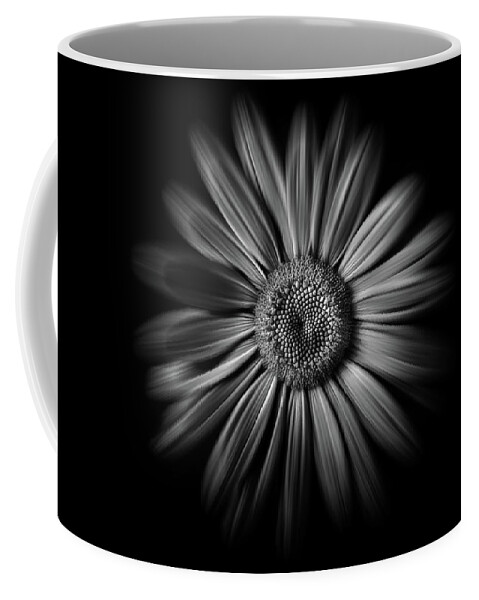 Abstract Coffee Mug featuring the photograph Backyard Flowers In Black And White 52 Flow Version by Brian Carson