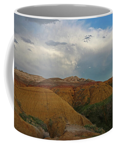 Badlands Yellow Mounds Coffee Mug featuring the photograph Badlands Yellow Mounds by Dan Sproul