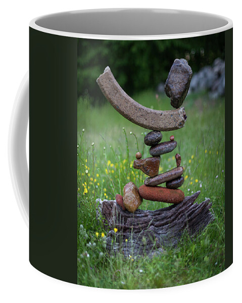  Coffee Mug featuring the sculpture Balance #420 by Pontus Jansson