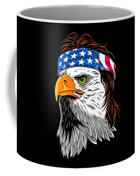Bald Eagle 12oz Travel Cup Coffee Mug - FREEDOM Tumbler for a REAL