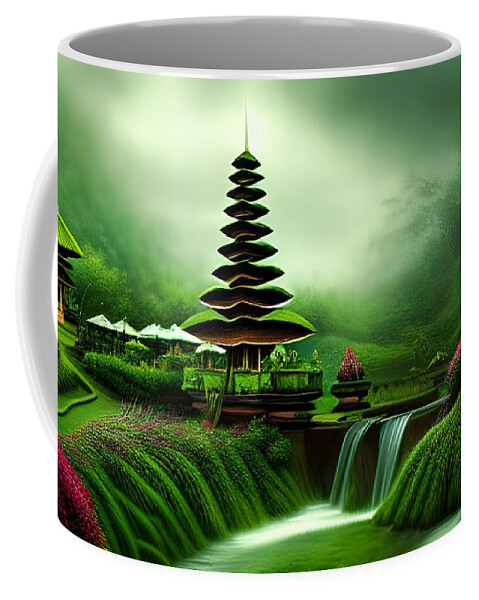 Digital Coffee Mug featuring the digital art Bali Ha'i by Beverly Read