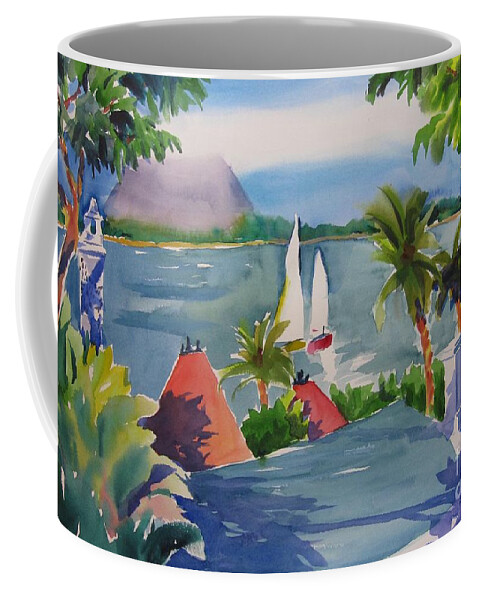 Bali Coffee Mug featuring the painting Bali by Liana Yarckin