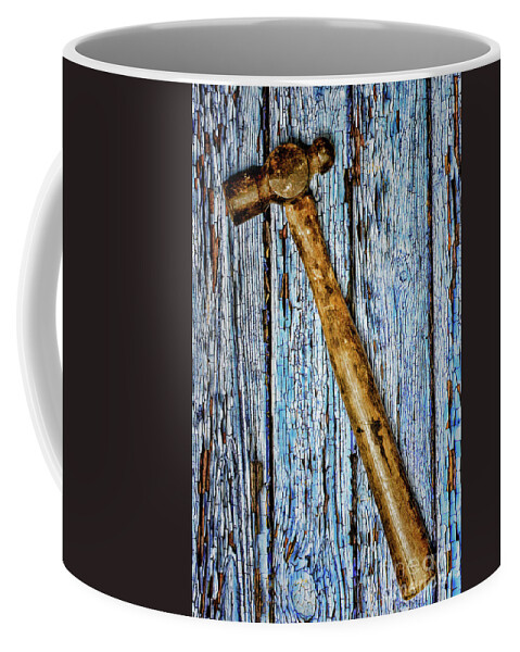 Paul Ward Coffee Mug featuring the photograph Ball Peen Hammer on textured background by Paul Ward
