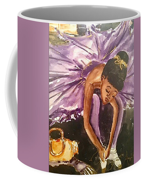  Coffee Mug featuring the painting Ballerina Girl by Angie ONeal