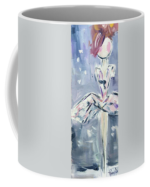 Ballet Coffee Mug featuring the painting Ballerina by Roxy Rich