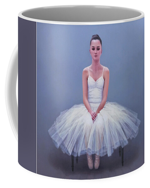 Realism Coffee Mug featuring the painting Ballerina by Zusheng Yu