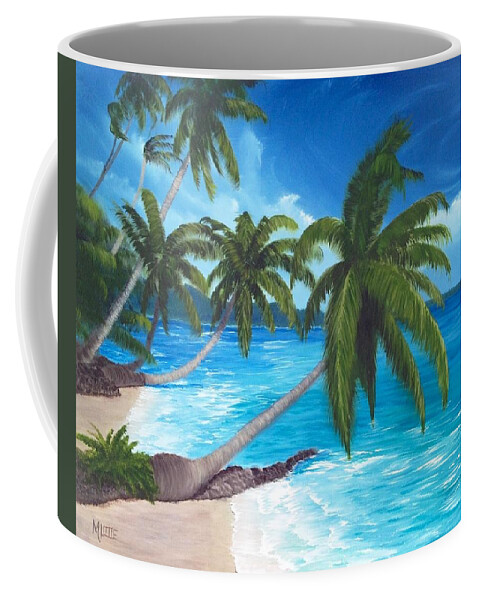 Palm Trees Coffee Mug featuring the painting Balmy Breezes by Marlene Little